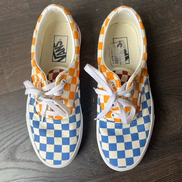 Multi Colored Checkered Vans - Picture 4 of 5